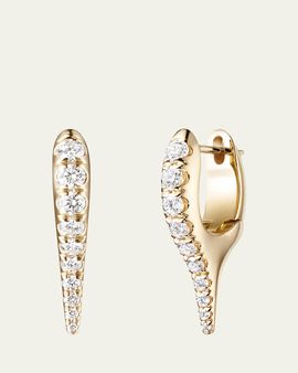 Melissa Kaye 18K Lola Needle Earrings with Diamonds