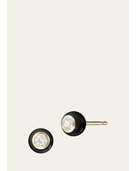 Melissa Kaye Audrey Small 18K Yellow Gold, Enamel & 0.12 TCW Diamond Earrings