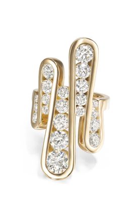 Melissa Kaye Melissa Kaye Daphne Joy Large 18K Yellow Gold Diamond Ring Gold