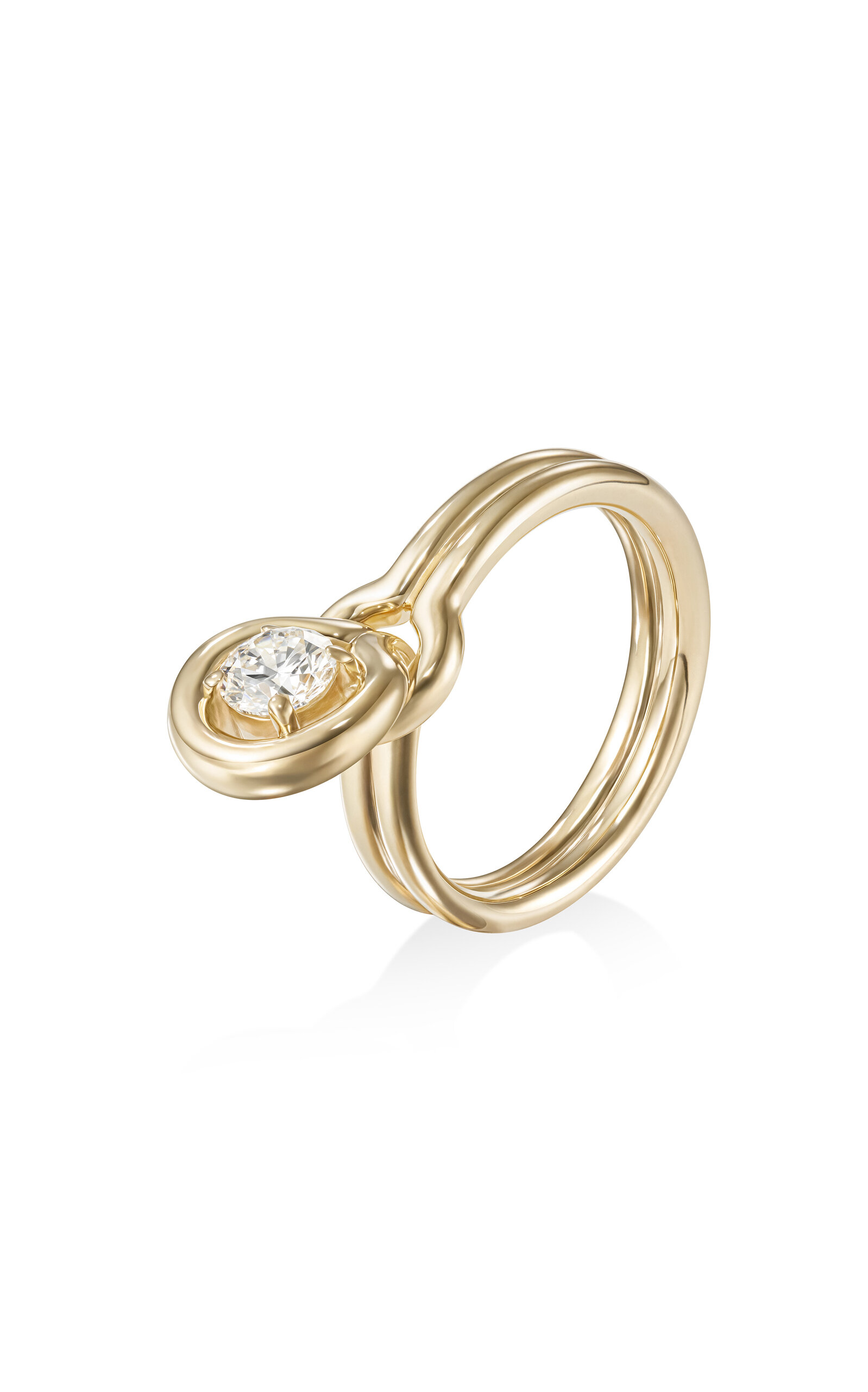 Melissa Kaye Melissa Kaye Rocky Medium 18K Yellow Gold Diamond Ring Gold