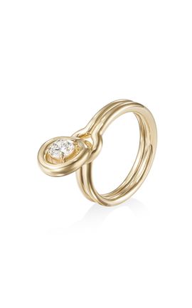 Melissa Kaye Melissa Kaye Rocky Medium 18K Yellow Gold Diamond Ring Gold