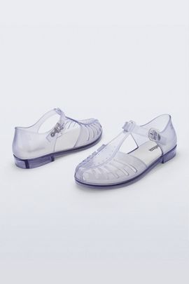 Melissa Melissa Aranha 79 II Jelly Sandal in Clear/White, Women's at Urban Outfitters