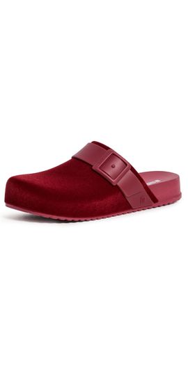 Melissa Melissa Cozy Velvet Clogs Red