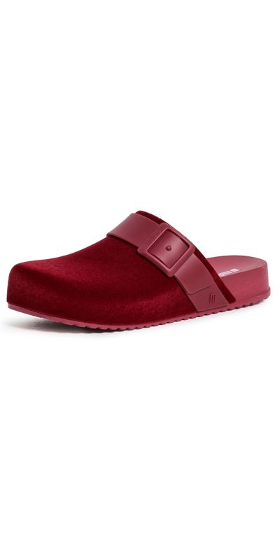 Melissa Melissa Cozy Velvet Clogs Red