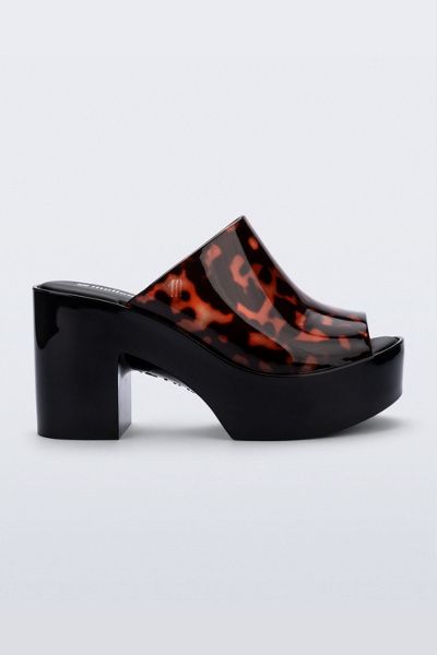 Melissa Melissa Hype II Mule Heel in Black/Tortoise, Women's at Urban Outfitters