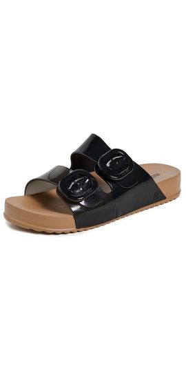 Melissa Melissa Melissa Jelly Cozy Slides Brown/Black