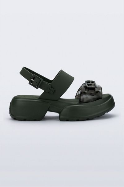 Melissa Melissa Push Platform Sandal in Green/Turtle, Women's at Urban Outfitters