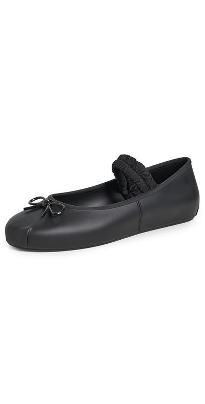 Melissa Sophie Scrunch Jelly Flats Matte Black