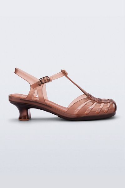Melissa Melissa Vixen Jelly Kitten Heel in Clear Brown, Women's at Urban Outfitters