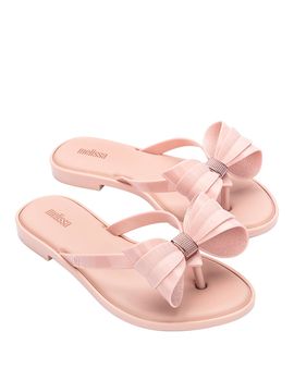 Melissa Melissa Women's Flip Flop Slim Bow Detail Thong Sandals