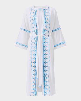 Melissa Odabash Anais Embroidered Midi Kaftan