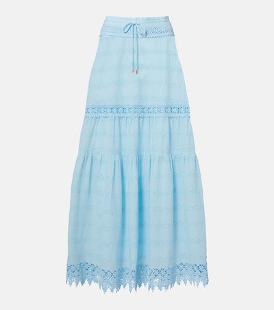 Melissa Odabash Melissa Odabash Alessia broderie anglaise cotton maxi skirt