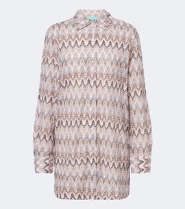 Melissa Odabash Melissa Odabash Daria chevron knitted shirt