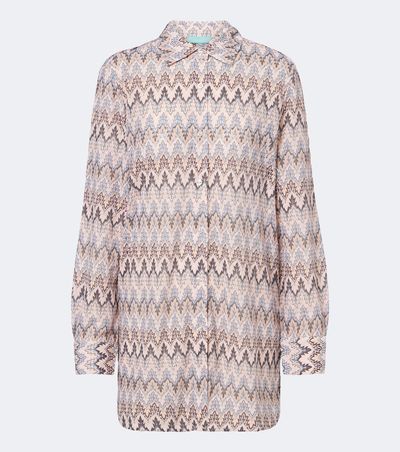 Melissa Odabash Melissa Odabash Daria chevron knitted shirt