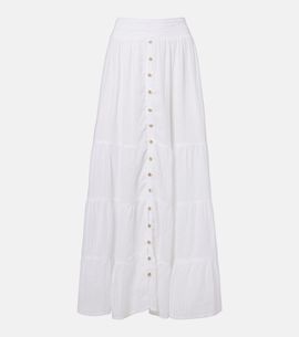 Melissa Odabash Melissa Odabash Dee tiered cotton maxi skirt