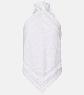 Melissa Odabash Melissa Odabash Felicity embroidered cotton top