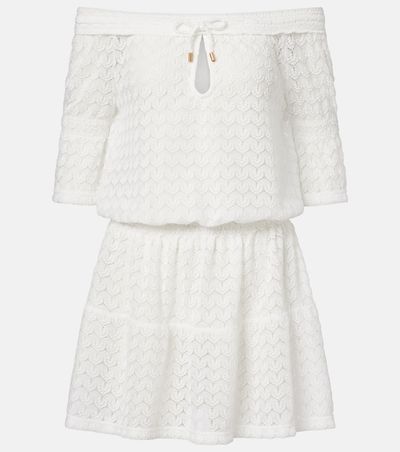 Melissa Odabash Melissa Odabash Flo crochet cotton and linen minidress