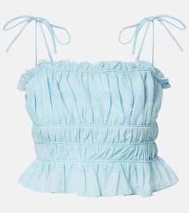 Melissa Odabash Melissa Odabash Freya broderie anglaise cotton crop top