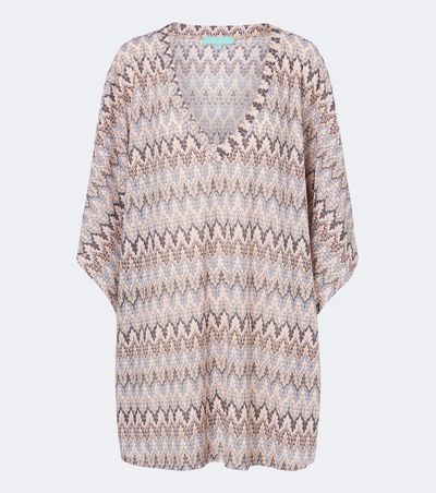 Melissa Odabash Melissa Odabash Josie chevron knitted kaftan