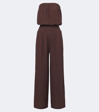 Melissa Odabash Melissa Odabash Naomie strapless cotton jumpsuit