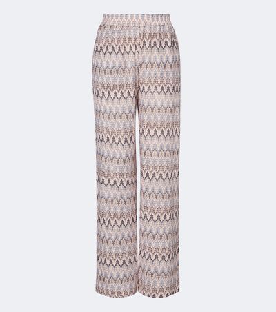 Melissa Odabash Melissa Odabash Olivia chevron knitted wide-leg pants