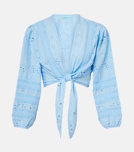 Melissa Odabash Melissa Odabash Pia broderie anglaise cotton top