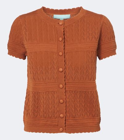 Melissa Odabash Melissa Odabash Polly pointelle cotton cardigan