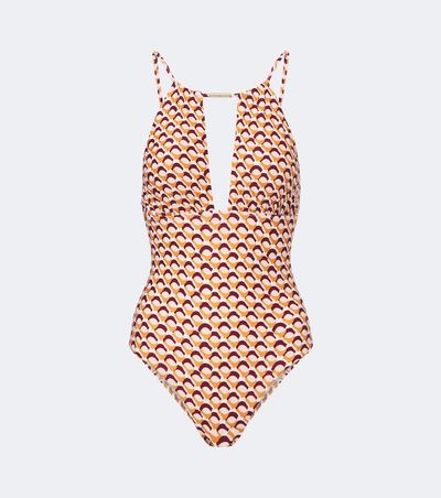 Melissa Odabash Melissa Odabash Surfside cutout printed swimsuit