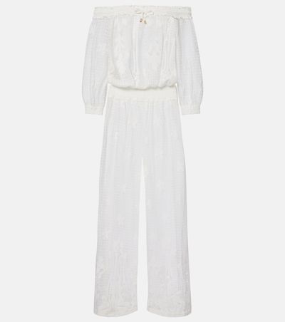Melissa Odabash Melissa Odabash Tully crochet cotton-blend jumpsuit