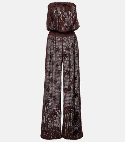 Melissa Odabash Melissa Odabash Viv off-shoulder cotton-blend jumpsuit