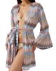 Melissa Odabash Women's Anna Zigzag Knit Self-Tie Caftan - 3