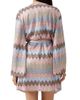 Melissa Odabash Women's Anna Zigzag Knit Self-Tie Caftan - 4