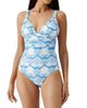 Melissa Odabash Women's Panarea Floral V-Neck One-Piece Swimsuit - 2