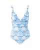 Melissa Odabash Women's Panarea Floral V-Neck One-Piece Swimsuit - 4