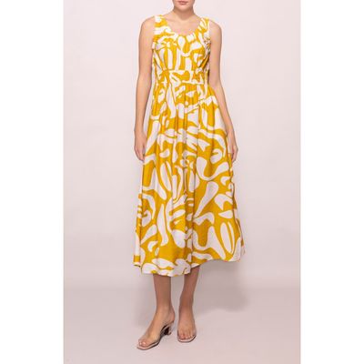 MELLODAY MELLODAY Abstract Print Midi Dress