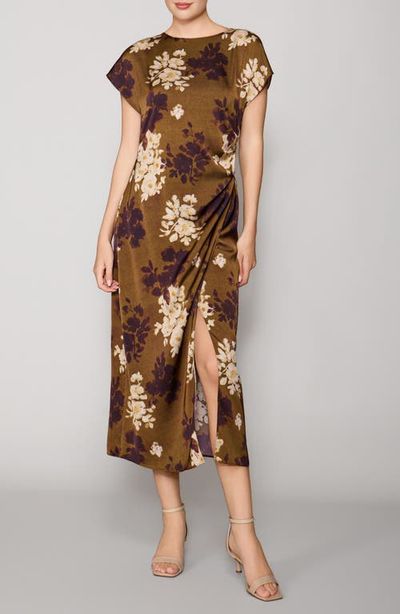 MELLODAY MELLODAY Cap Sleeve Satin Midi Dress