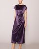 MELLODAY MELLODAY Cap Sleeve Side Cinched Satin Midi Dress - 5