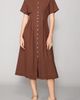 MELLODAY MELLODAY Contrast Stitch Midi Shirtdress - 1