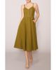 MELLODAY MELLODAY Contrast Stitched Poplin Midi Dress - 1
