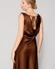 MELLODAY MELLODAY Drape Front Satin Midi Dress - 4