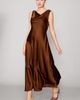 MELLODAY MELLODAY Drape Front Satin Midi Dress - 5