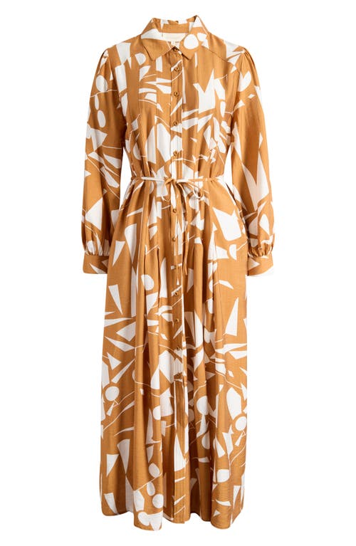 MELLODAY MELLODAY Long Sleeve Geometric Shirtdress