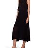 MELLODAY MELLODAY Mixed Media Pinstripe & Chiffon Dress - 3