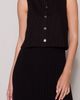 MELLODAY MELLODAY Mixed Media Pinstripe & Chiffon Dress - 4