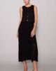 MELLODAY MELLODAY Mixed Media Pinstripe & Chiffon Dress - 5