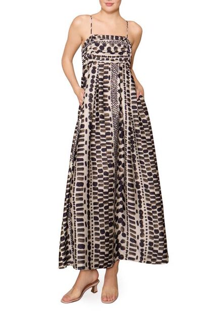 MELLODAY MELLODAY Mixed Print Satin Maxi Dress