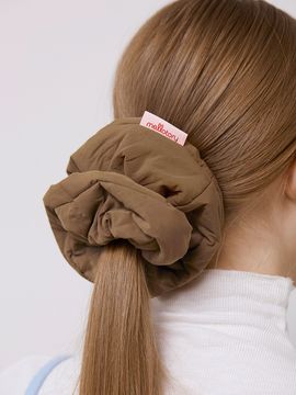 mellotory Cushion Big Hair Scrunchie_Brown