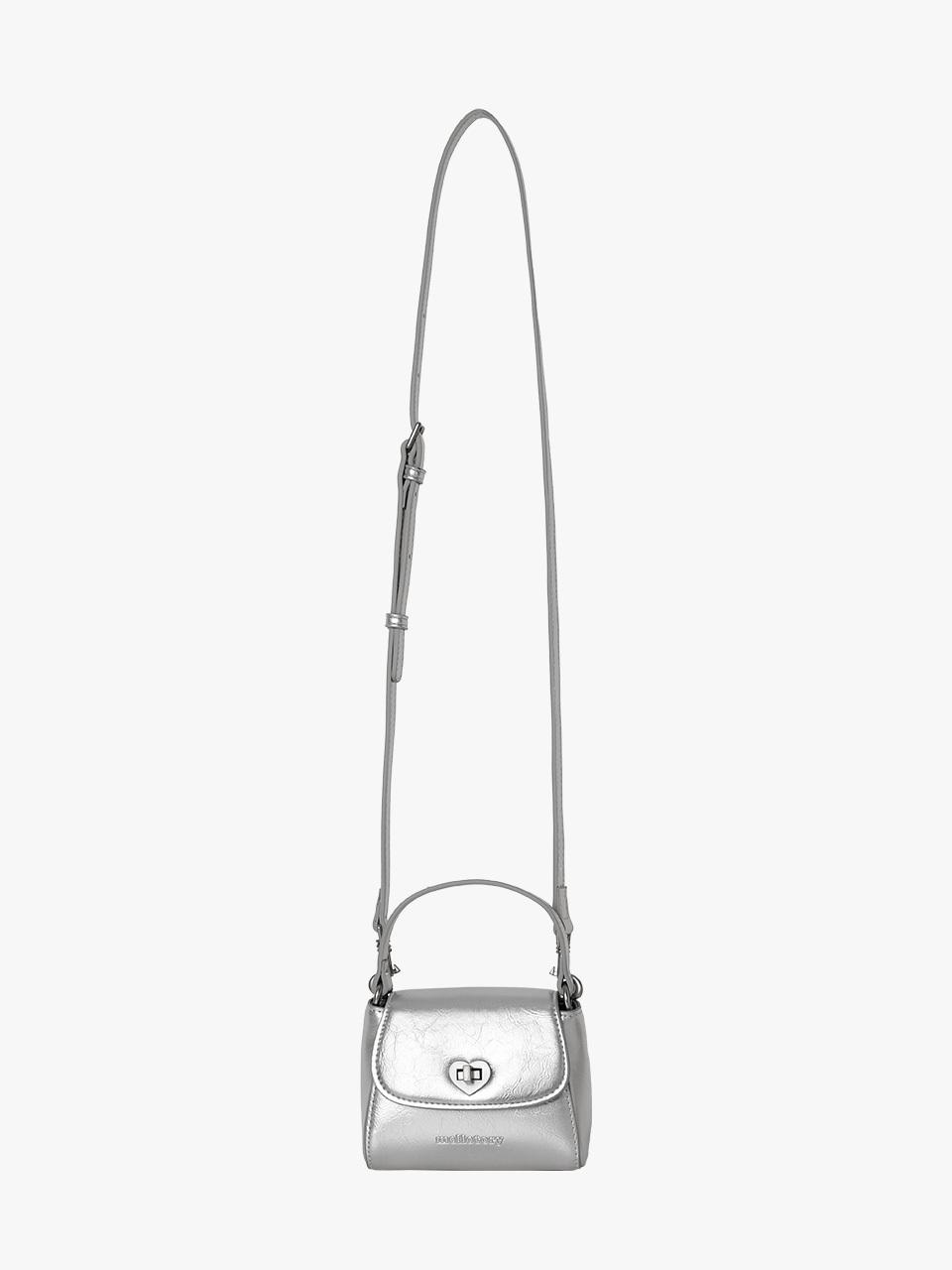 mellotory Heart Lock Mini Bag (Silver)
