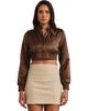 Members Only Members Only Women's Cropped Classic Satin Iconic Racer Jacket - 1