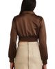 Members Only Members Only Women's Cropped Classic Satin Iconic Racer Jacket - 5